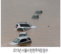 2013년 서울시 탄천주차장 침수